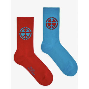 PACCBET RASSVET mismatched socks blue/red (M) ribbed